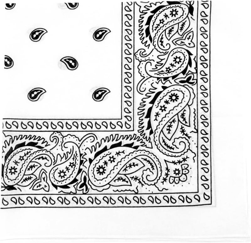 MD Style Extra Large Bandana 27” x 27” 100% Cotton for Men & Women Paisley Handkerchief Headband Scarf Jumbo Bandanas - Image 1